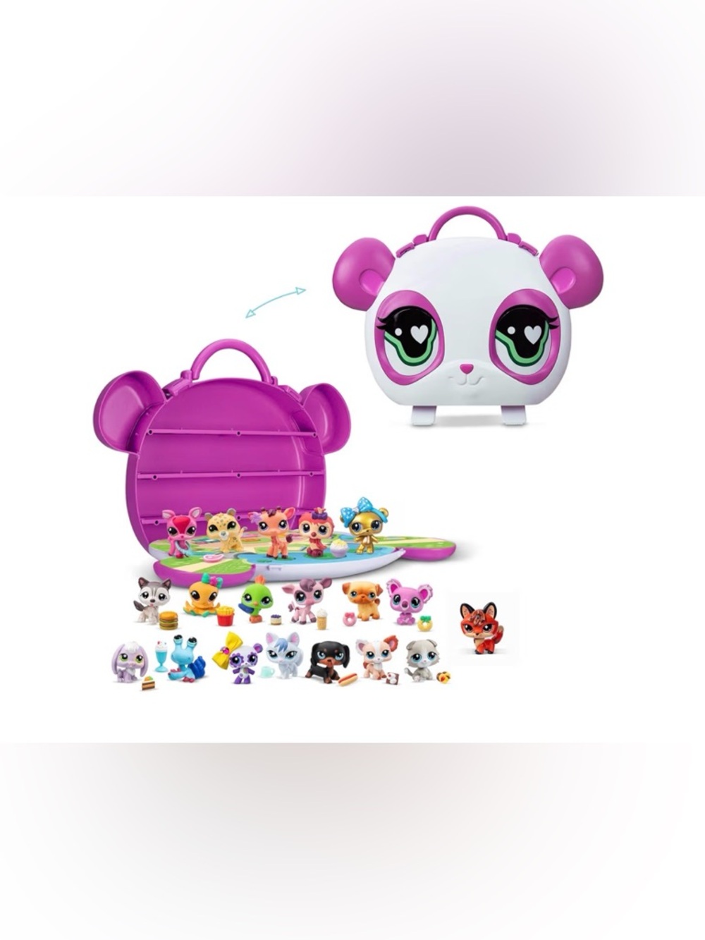 Littlest Pet Shop White and Pink Panda Carry Case